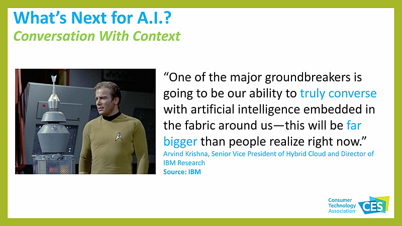 AI（人工知能）の動向を示したスライド