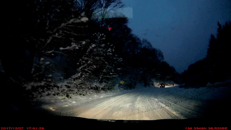 須坂から菅平高原を経由して上田に抜ける山道のドラレコ映像の静止画キャプチャ