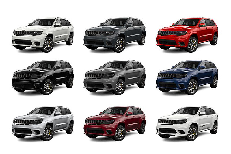 全9色のボディカラーを設定