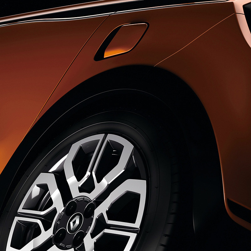 左リアフェンダー部にエアインテークを装着