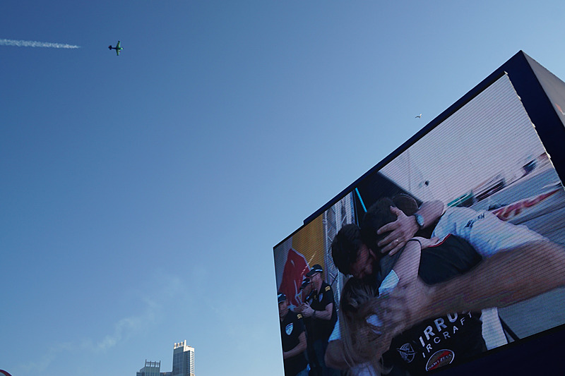 室屋選手のタイムアタックがFinal 4のトップタイムに届かず、マイケル・グーリアン選手が勝利した