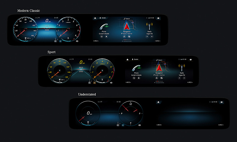 新しいインフォテイメントシステム「MBUX」を採用した新型Aクラスのインテリア