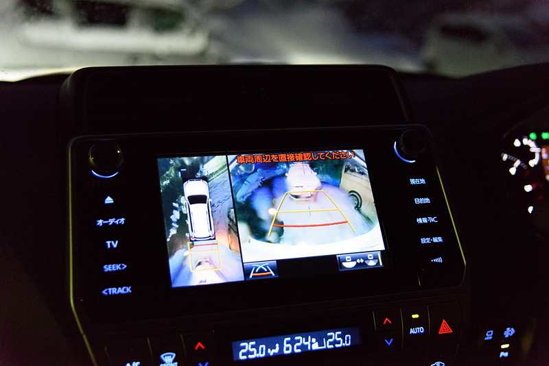 大きなボディサイズをサポートしてくれる360度のパノラミックビューモニター