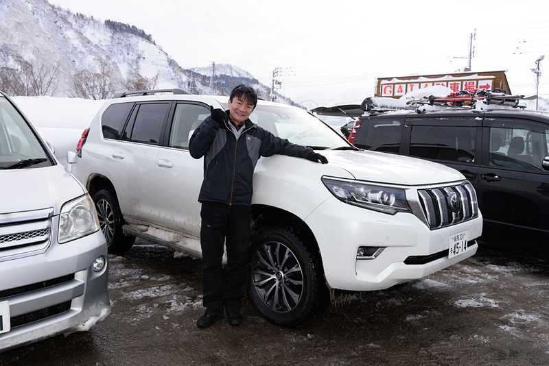 ガーラ湯沢の駐車場にて