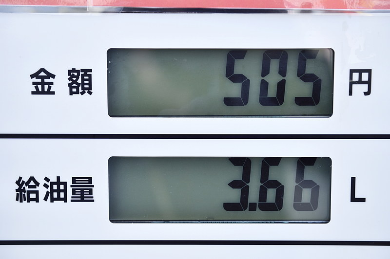 これまで約109kmを走行して、給油量は3.66L。さすがの低燃費