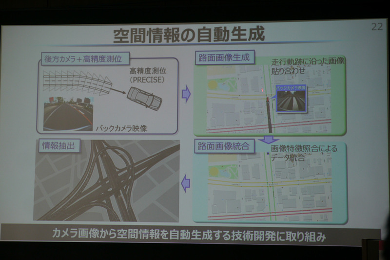 コネクテッド技術で最新情報を手に入れたり、地図情報のアップデートなども行なっていく