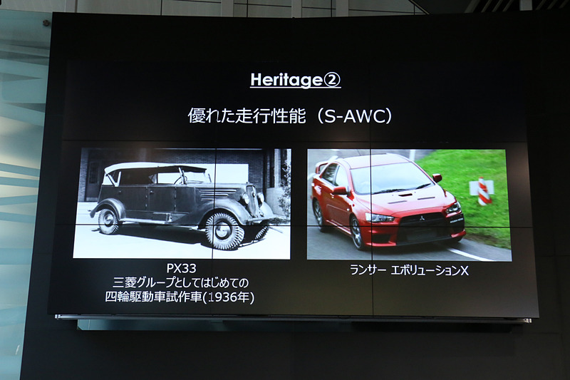 「パジェロ」「ランサーエボリューション」などのヘリテージがエクリプス クロスにも受け継がれている