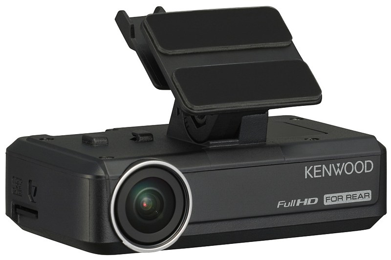 専用のドライブレコーダー「DRV-N530」（写真左、フロント用）と、「DRV-R530」（写真右、リア用）で前後同時録画が可能に。両モデルはレコーダー部は同一でブラケットの形状が異なる