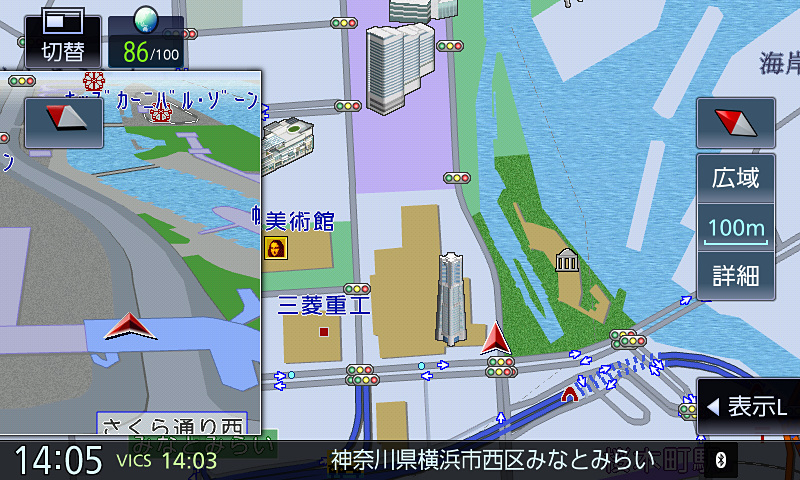 サブウィンドウに地図を表示