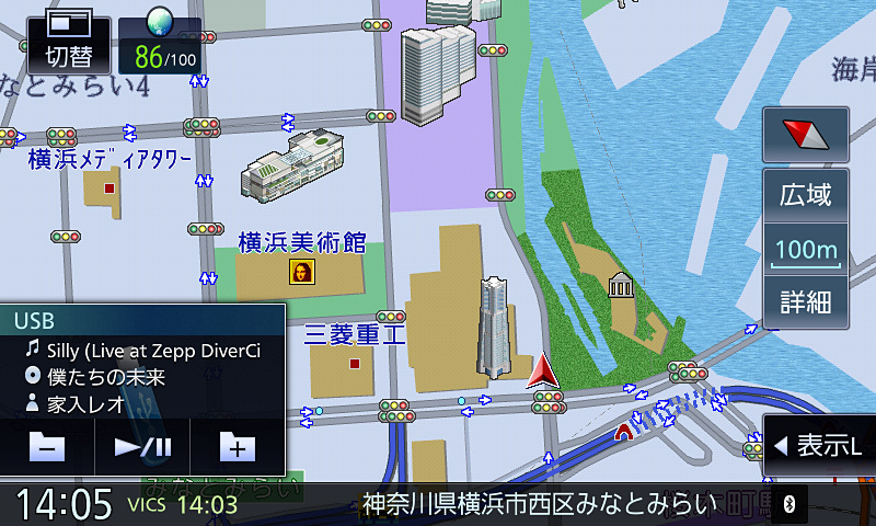 サブウィンドウにAV画面を表示