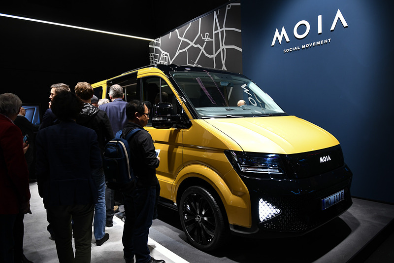 フォルクスワーゲングループのほかのブランドのクルマは、展示のみ行なわれた