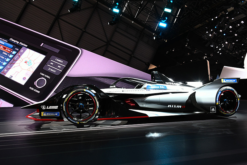 2018年のフォーミュラE選手権に参戦する日産自動車のマシン