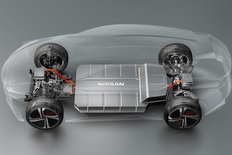 車体の前後に高出力モーターを各1基載せた「ツインモーター4WD」では320kW/700Nmを発生