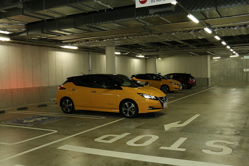 駐車場を使ったプロパイロット パーキングのデモも実施された