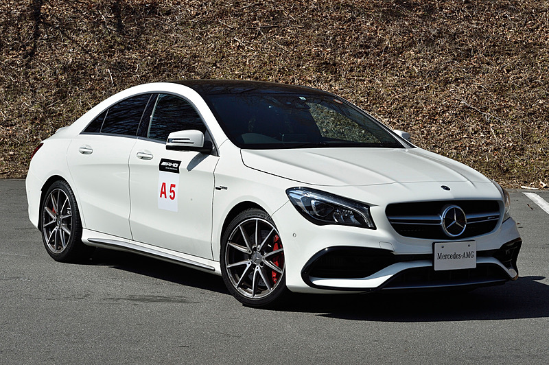 今回の「AMG 45 Driving Club」には「メルセデスAMG CLA 45 4MATIC」で参加。ボディサイズは4670×1780×1430mm（全長×全幅×全高）、ホイールベースは2700mm。価格は782万円