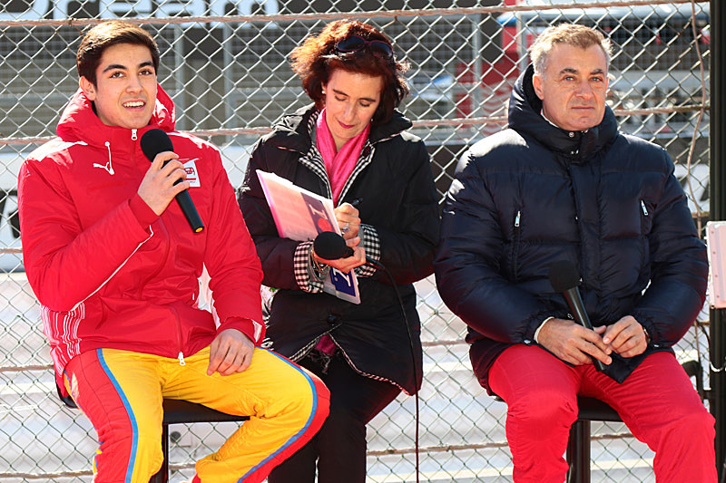 左側がジュリアーノ・アレジ選手、右側がジャン・アレジ氏