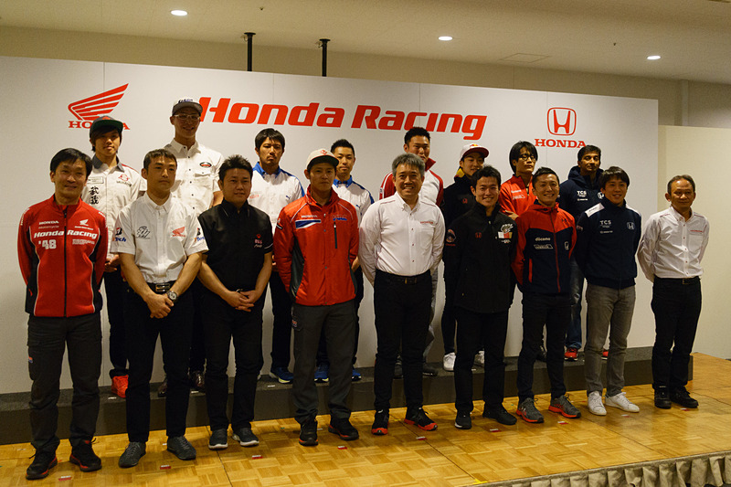 Honda Racing スーパーフォーミュラ/全日本ロードレース「新体制お披露目/決起集会」で登壇した、ドライバー、ライダー、監督たち