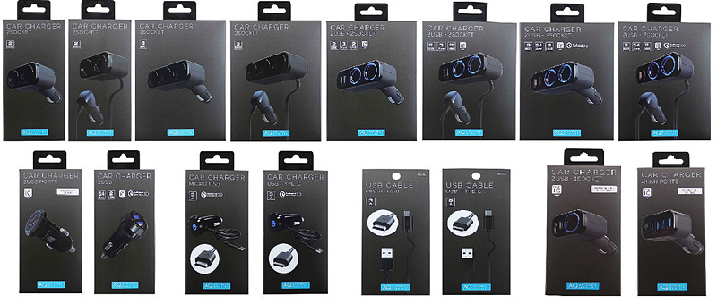 5種類のQuick Charge 3.0対応品が追加され、「AQ.カーチャージャー シリーズ」は全16アイテムとなる