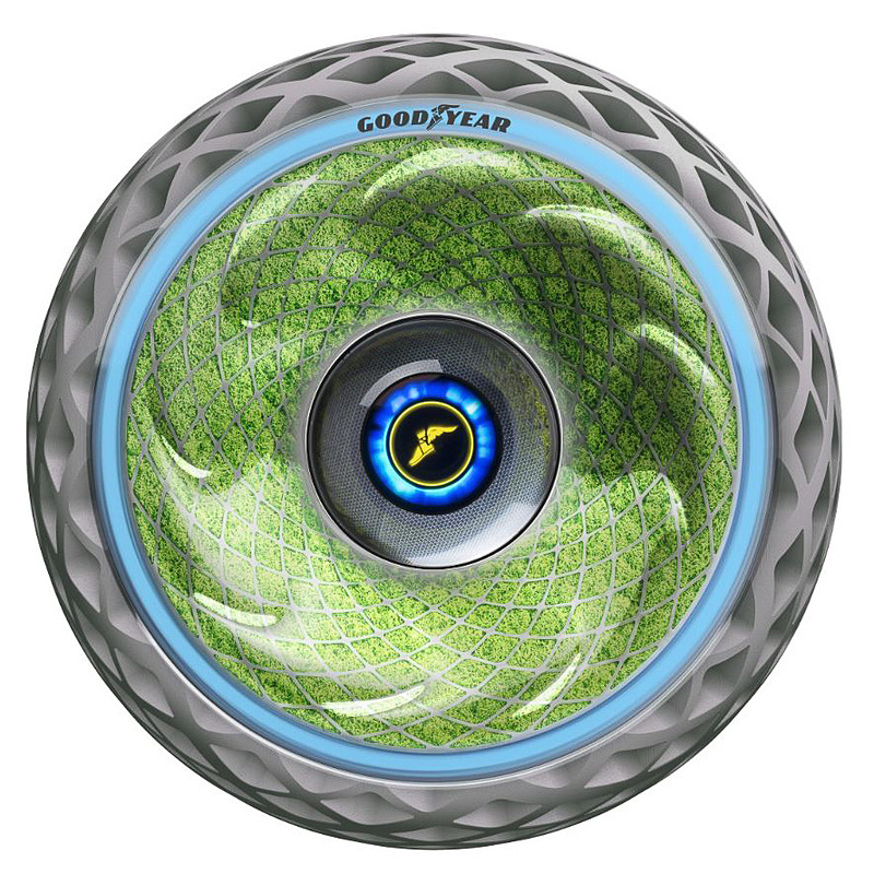 サイドウォール内に苔が生息するコンセプトタイヤ「Oxygene」