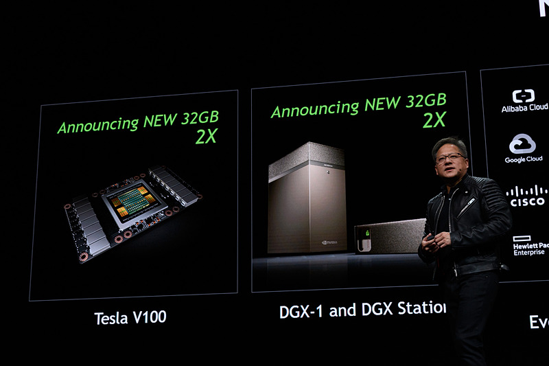 Tesla V100 32GB GPUを発表
