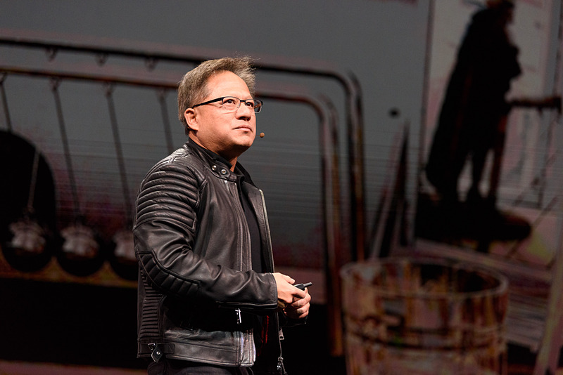 基調講演を行なうNVIDIA ジェンスン・フアン CEO