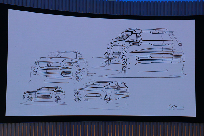 XC40のデザインスケッチ