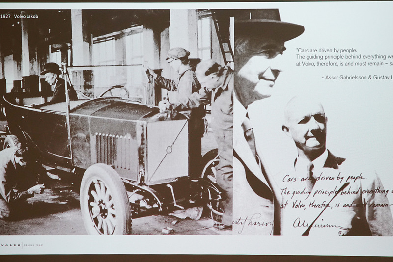 1927年にボルボを創設したアッサル・ガブリエルソンとグスタフ・ラーソン。人を中心とする設計が理念。安全が最重要視されている