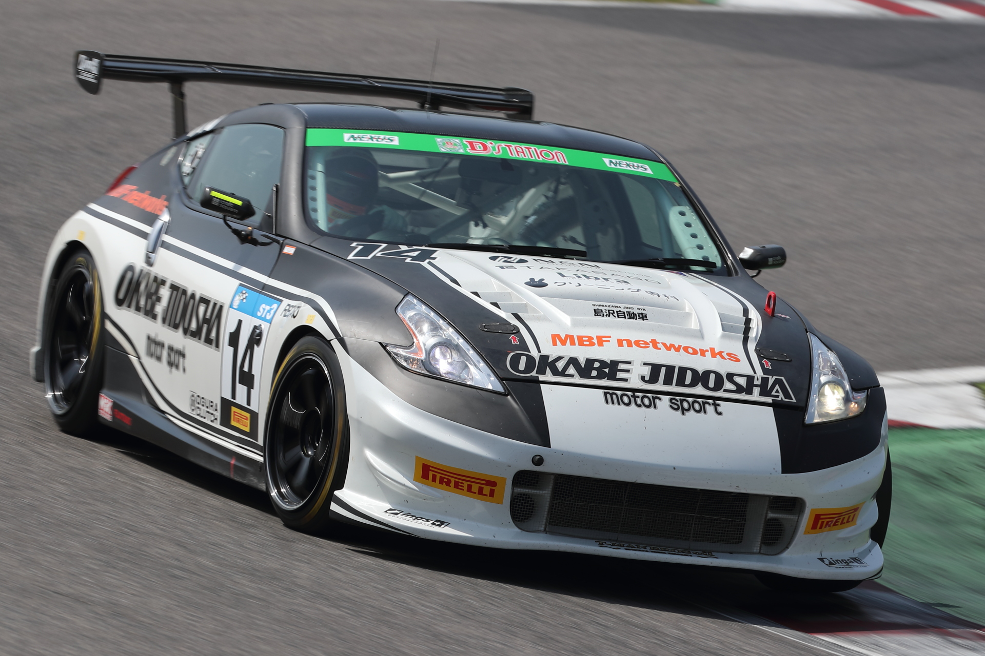 7位 No.14 岡部自動車 MBFネットワークス T-MAN Z34（Z34）甲野将也/市森友明/大原学/山﨑学