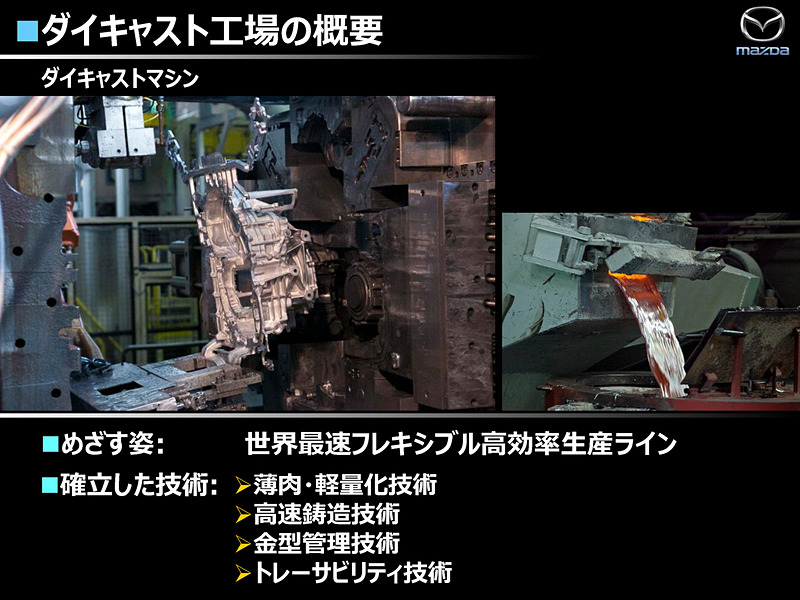マツダの工場概要に関するプレゼン資料