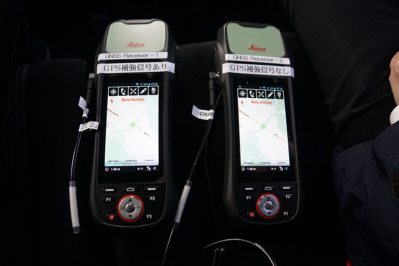 LTEのカバーエリアを外れてGPS補強信号を受信できなくなると誤差は補強信号なしと同じになる