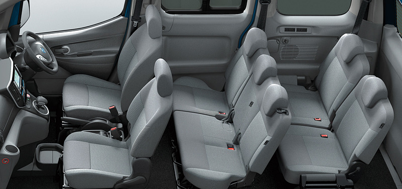 ワゴン7人乗のシートアレンジ