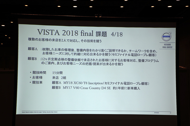 ユーザー対応の別バージョン。競技者にはどんな理由で来店するかは伏せてある（故障修理対応案件は別）