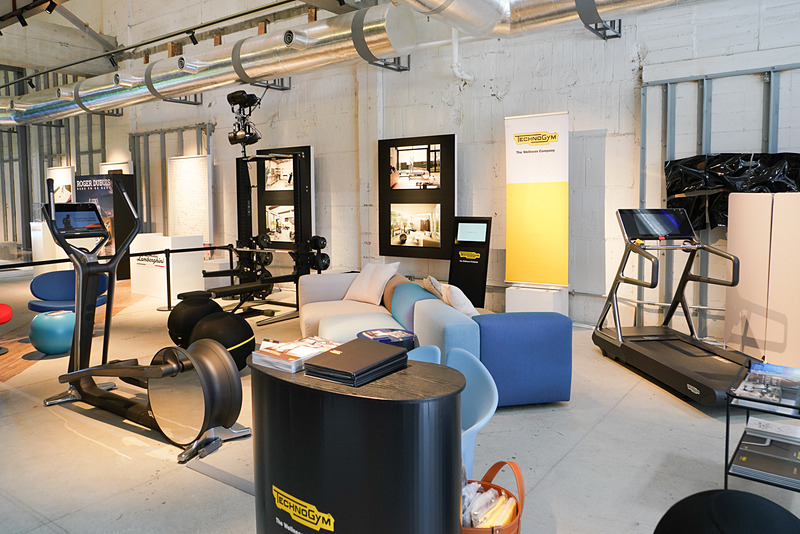 フィットネス機器のテクノジムも出展する