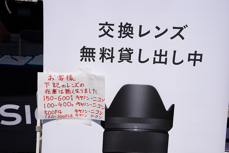 土曜日の午後に貸し出し在庫切れとなっていたレンズ。望遠系が人気