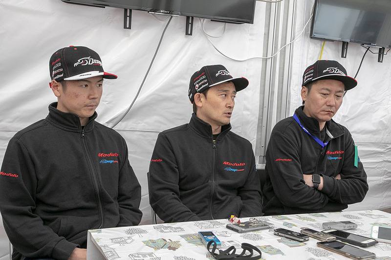 予選終了後に行なわれたチーム会見の模様