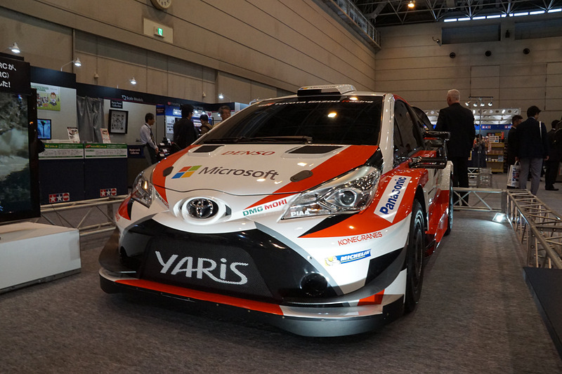 タミヤブースに展示された「ヤリス WRC」
