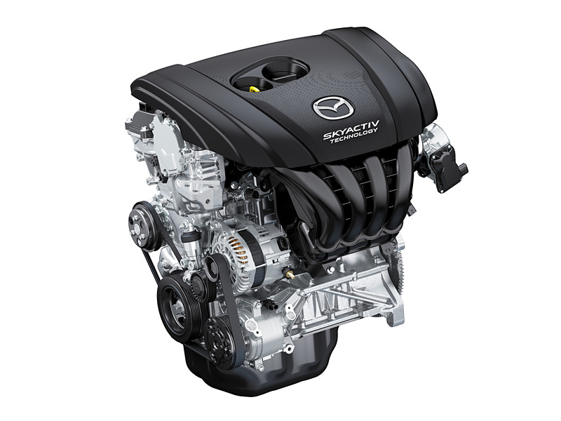直列4気筒DOHC 2.0リッターガソリン「SKYACTIV-G 2.0」は最高出力110kW（150PS）/6000rpm、最大トルク195N・m（19.9kgf・m）/2800rpmを発生