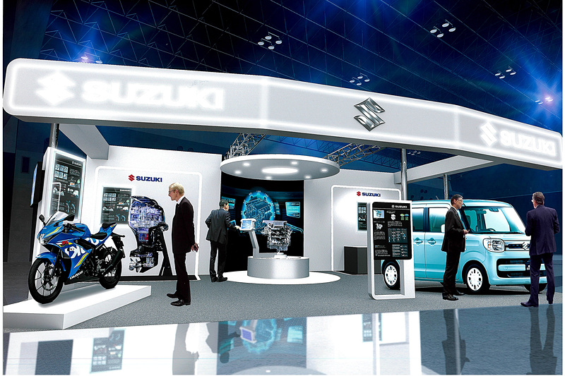 「人とくるまのテクノロジー展 2018」のスズキブースイメージ図