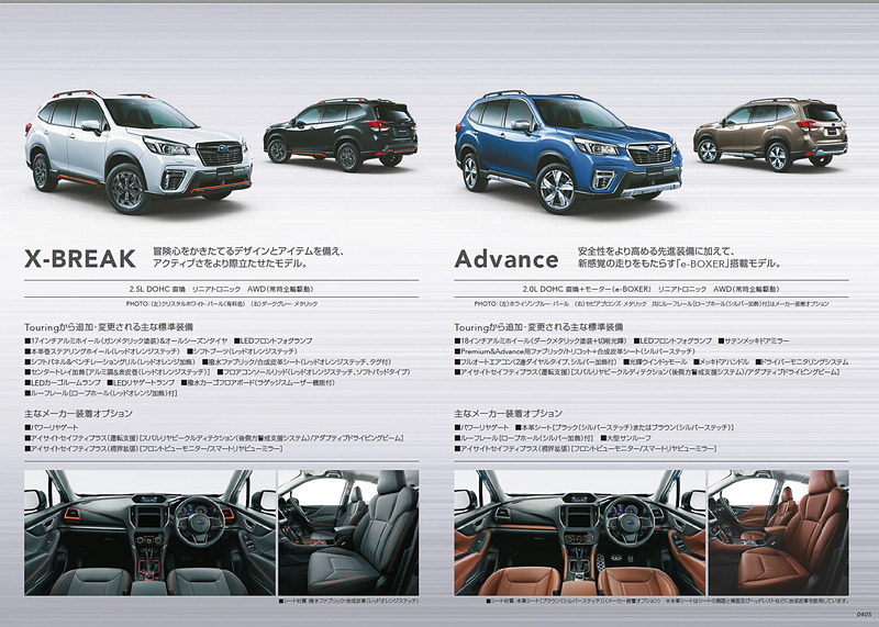 新型フォレスターのカタログ