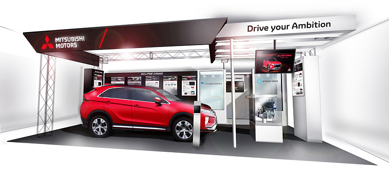 三菱自動車ブースのイメージイラスト