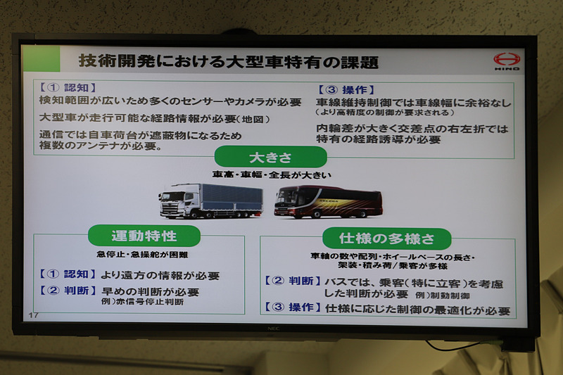 技術開発における大型車特有の課題
