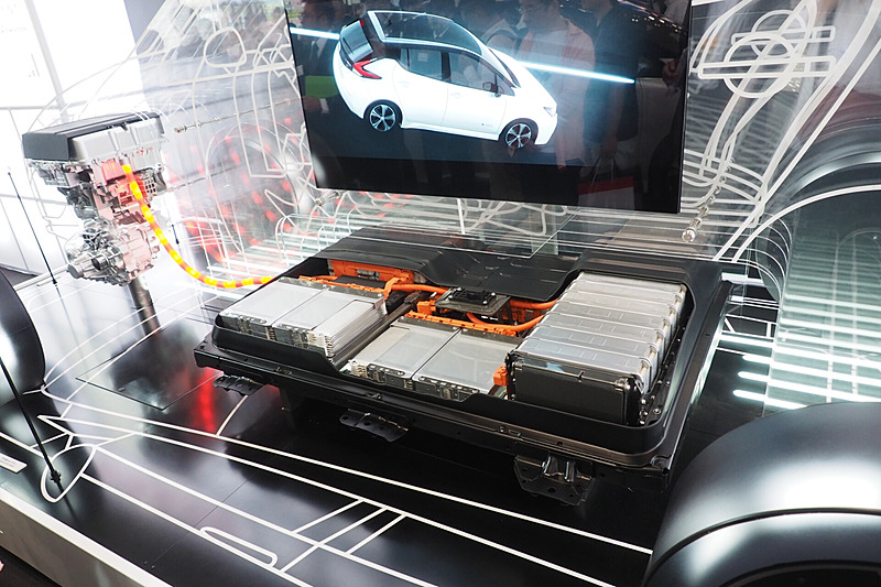 新型リーフのモーターとバッテリー