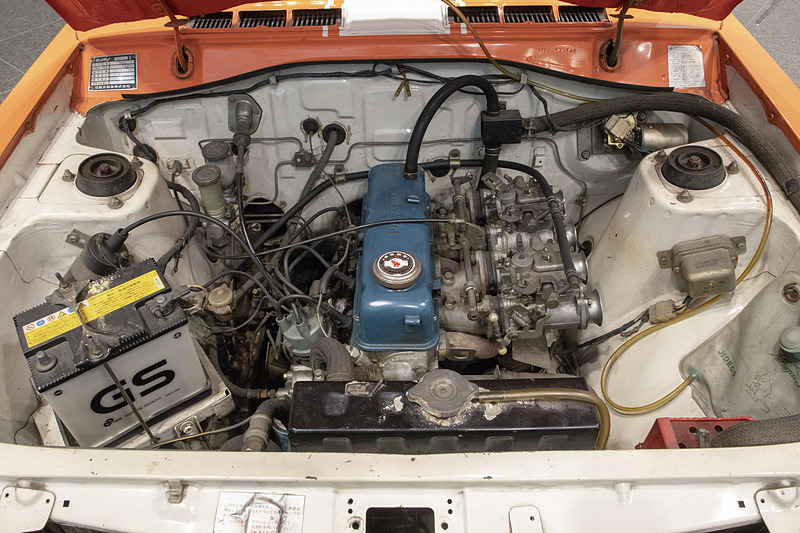 TSレース用にチューンされた「A12」型エンジン。排気量は1171ccから1270ccにアップされている