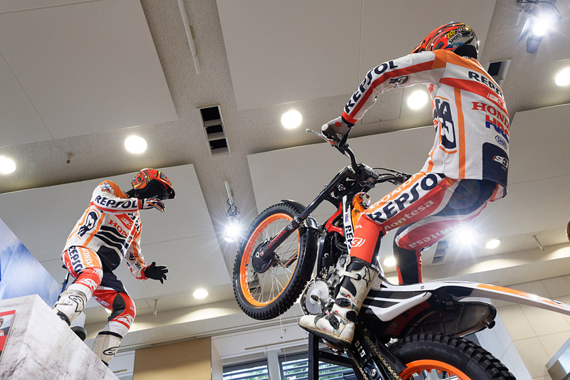 ホンダ ウエルカムプラザ青山の中に設置されたトライアル関連のPR展示