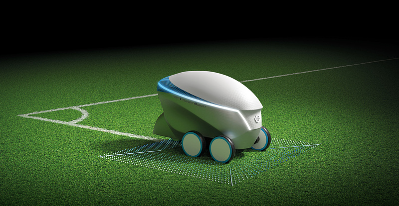 自動で白線を引く「ピッチアール」