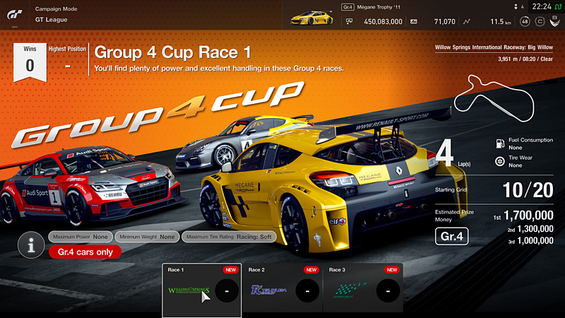 グループ4カー限定の「グループ4カップ(ビギナーリーグ)」