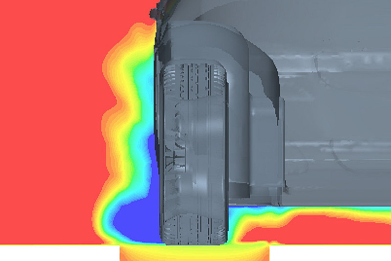 モビリティ・エアロダイナミクス技術では、クルマの形状や走行中に発生する変形なども細かく考慮して空力特性をシミュレーション