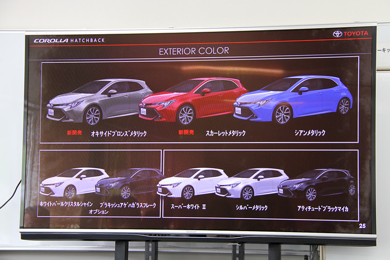 ボディカラー一覧