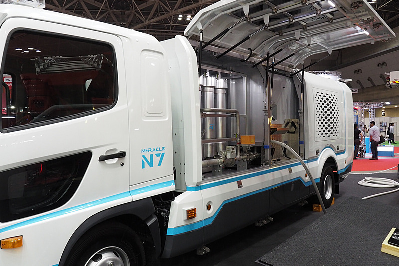 装置は後方にある