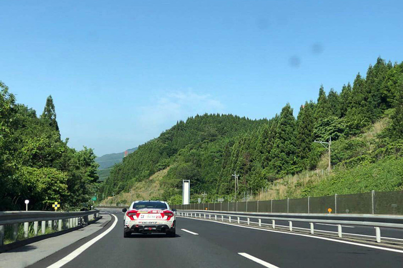 オートポリスに向かう道中の写真を今井選手のクルマに同乗する方が撮影してくださっていた